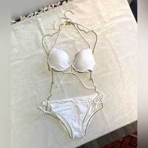 NWOT - Victoria's Secret Crochet White Bikini Set